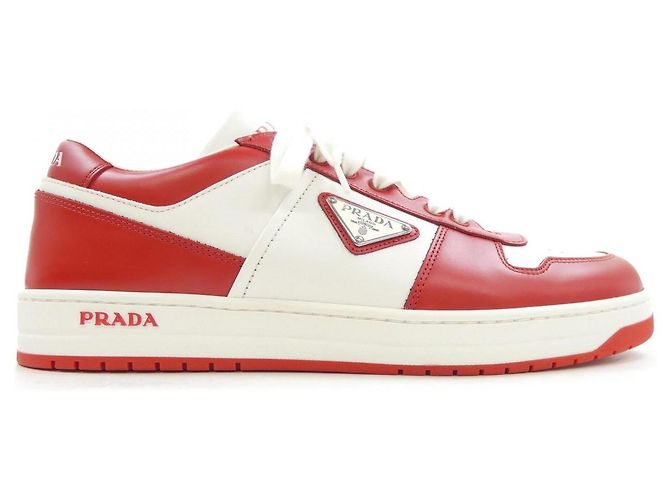 Prada 3LKG Calf Sneakers White Red