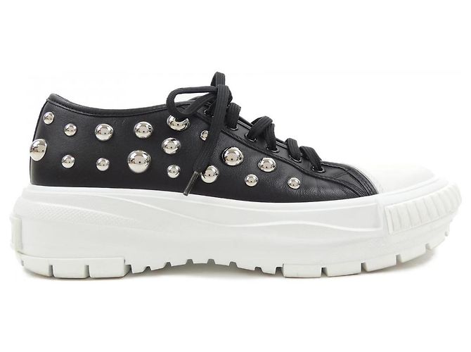 Baskets Louis Vuitton LV Squad Line Noir Blanc