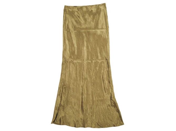 Autre Marque Saia SACRA ACETATE SATIN Marrom Camelo