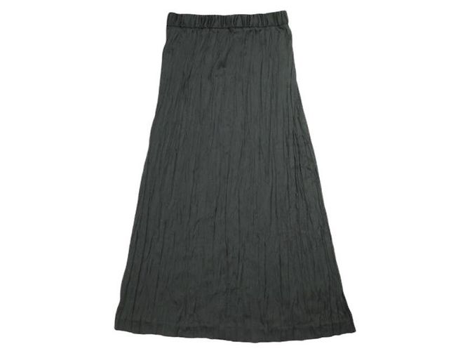 Autre Marque CEaRET Plisierter langer Rock aus Polyester Schwarz