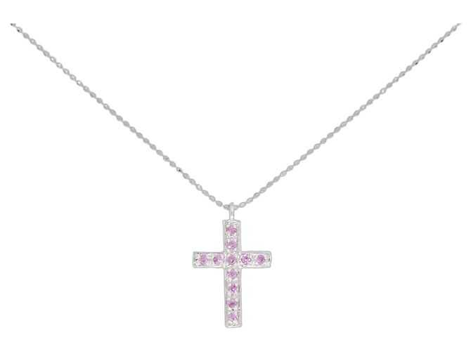 Autre Marque Collana in zaffiri e diamanti Au750 Argento