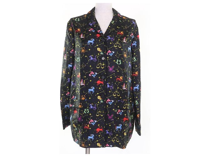 Camicia in seta Diack Pixel Christian Dior Nero