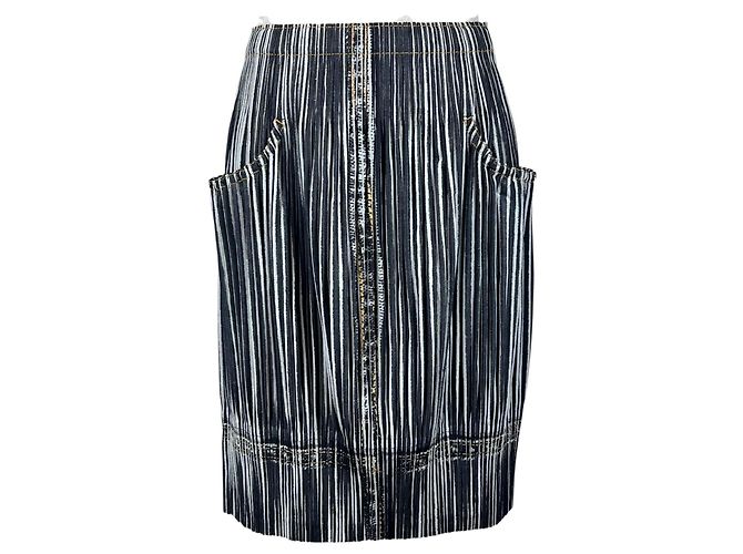Issey Miyake Saia PLEATS PLEASE Denim transfer Multicor