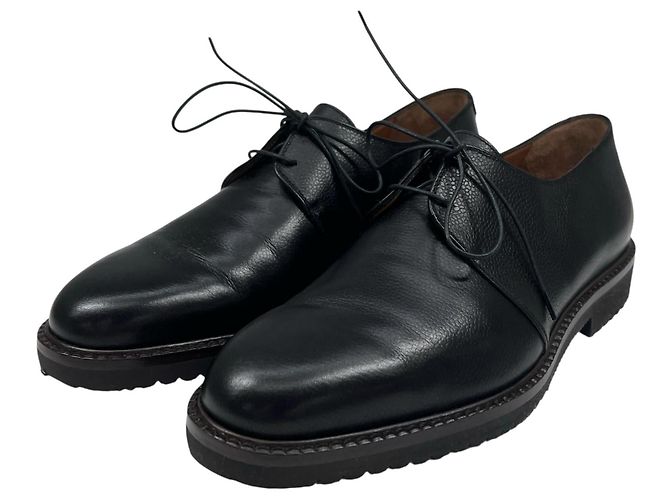 Scarpe ZEUS in pelle Salvatore Ferragamo Nero