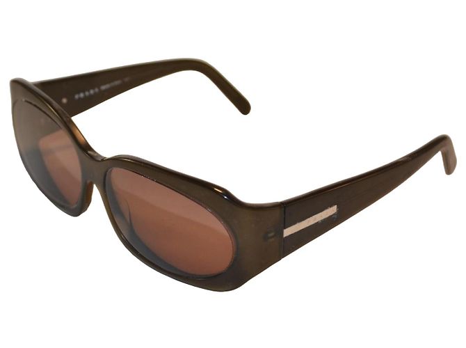 Prada SPR10E Sonnenbrille braunes Acetat