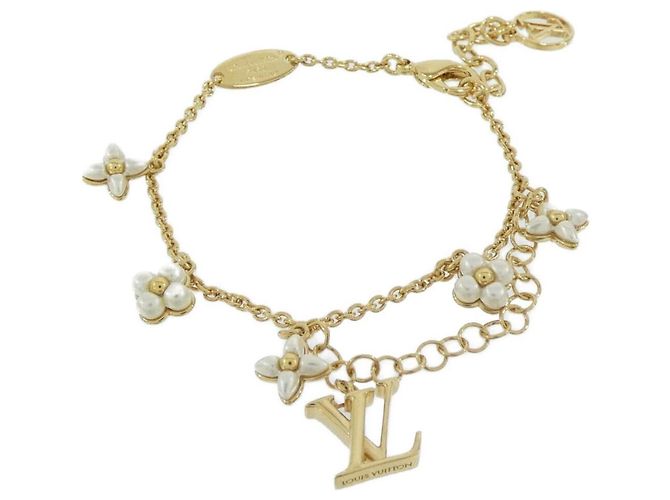 Bracciale Charm Louis Vuitton LV Floragram D'oro