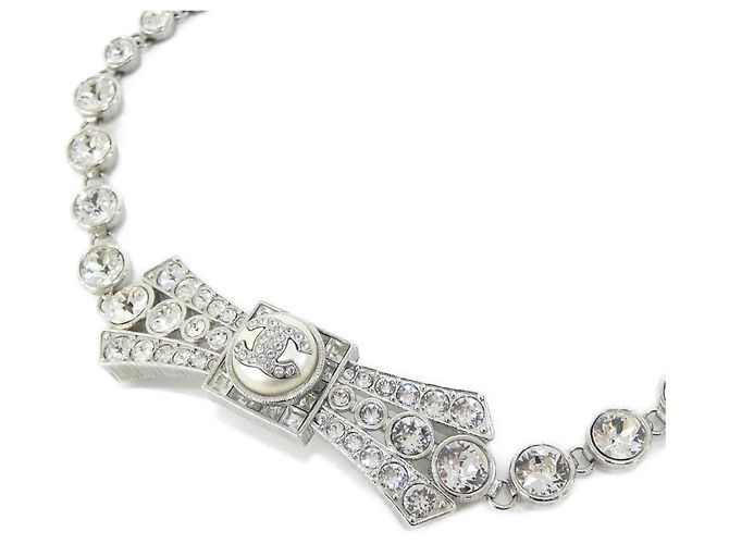 Chanel ABA632 Choker Argento e Bianco