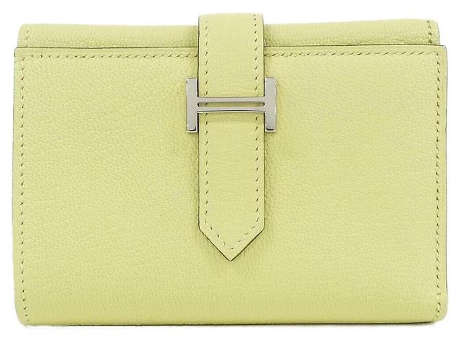 Cartera Combinada Hermès Bearn Amarillo