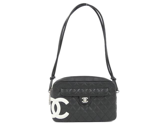Borsa a tracolla Chanel Cambon Line 28120 Nero Bianco