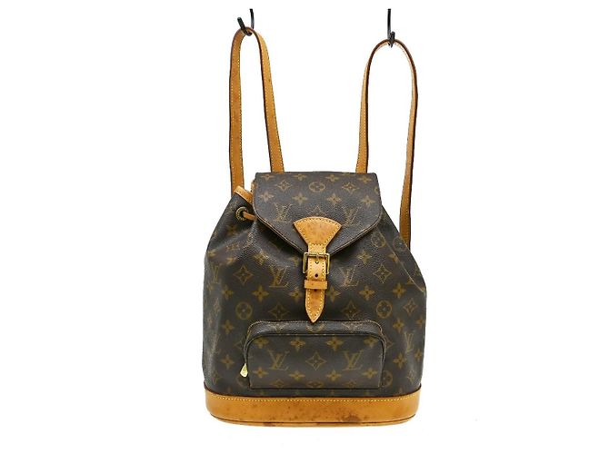 Louis Vuitton Vintage Montsouris Monogram Canvas MM Brown