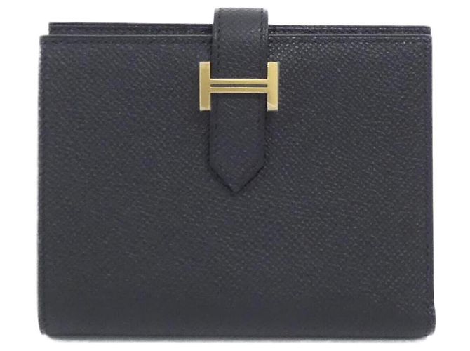 Carteira Compacta Hermès Bearn Preto