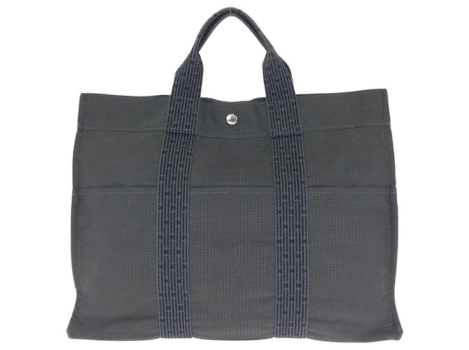 Hermès Borsa Tote Hermes Herline MM Grigia Marrone