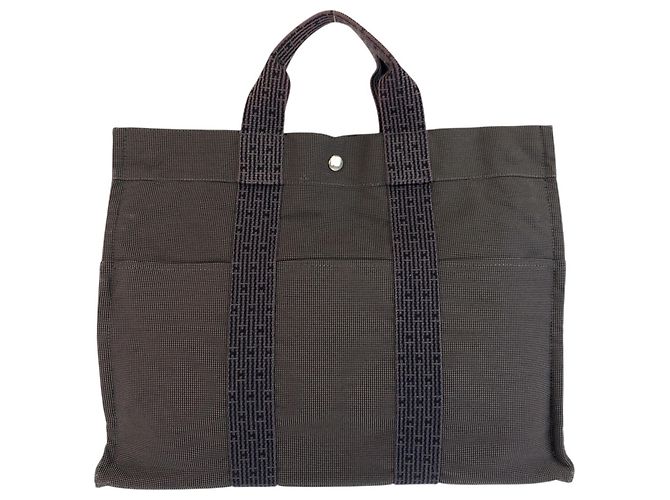 Hermès Hermes Herline MM Tote Tasche Grau Braun
