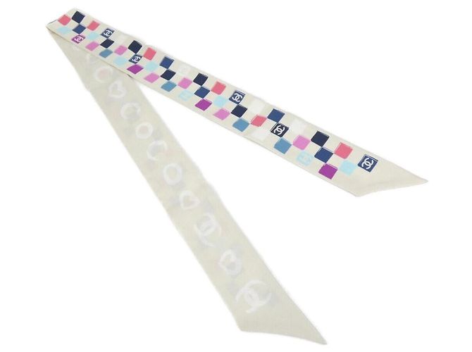 Sciarpa in seta multicolore Chanel Beige 