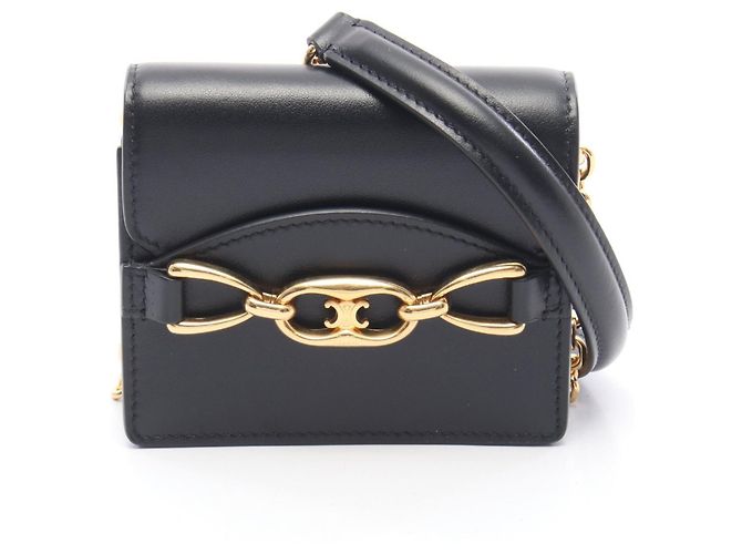 Céline Borsa a Spalla Celine Maillon Mini Triomphe Nero 