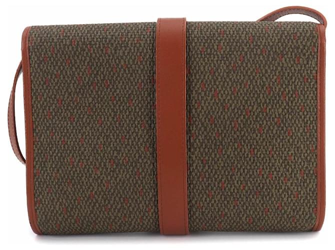 Bolso de hombro y clutch 2-Way Yves Saint Laurent Castaño Verde 