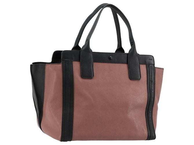 Chloé Bolsa Chloe Alice de couro rosa e dourado autêntica gh2042