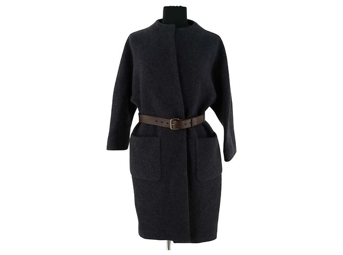Ba&Sh Dunkelblauer Mantel Marineblau