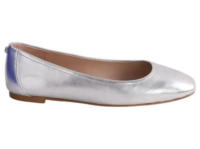 Stuart Weitzman Silver ballet flats Silvery