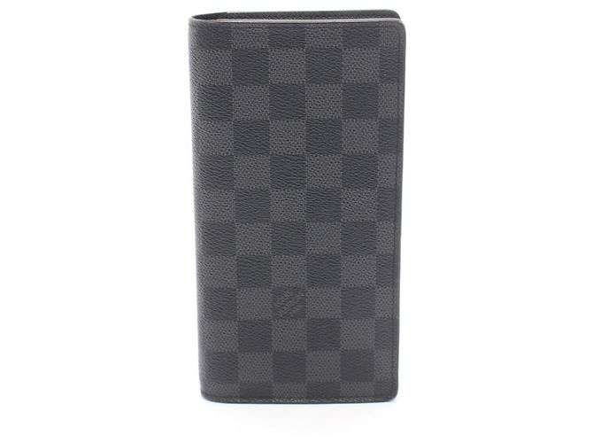 Louis Vuitton Portefeuille Brazza Damier Graphite Bi-fold Long Wallet Black