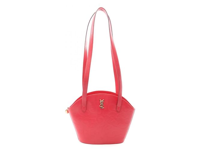 Sac à main en cuir à motif Arabesque Yves Saint Laurent Rouge 