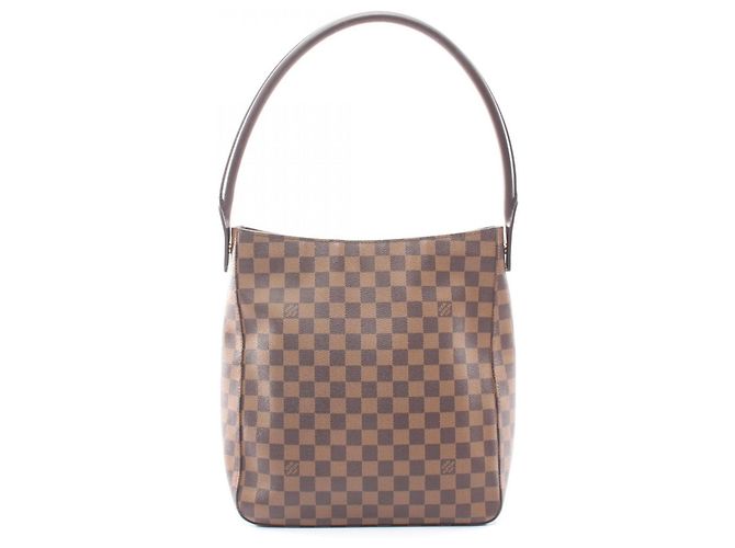 Bolsa de Ombro Louis Vuitton Looping GM Damier Ebene Special Order Marrom