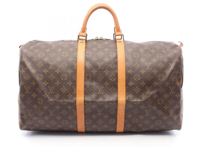 Bolsa Boston Louis Vuitton Keepall 55 Monogram Marrom