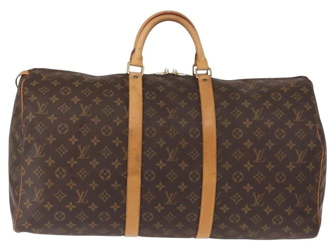 Bolsa Keepall Louis Vuitton Monogram Canvas 55 Marrom