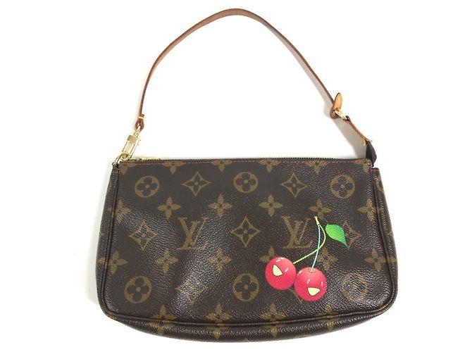 Pochette Louis Vuitton Monogram Cherry Marrone Rosso Monogramma