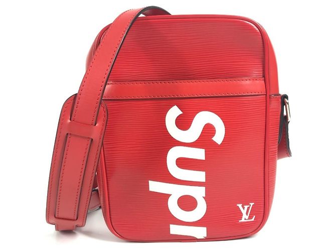 Sac Danube PM en cuir Epi Louis Vuitton Blanc Rouge