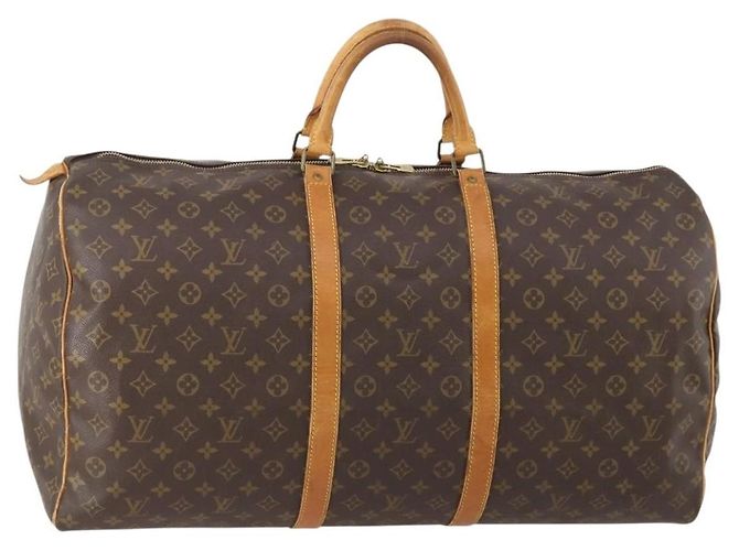 Louis Vuitton Keepall Monogram Canvas 60 Castaño