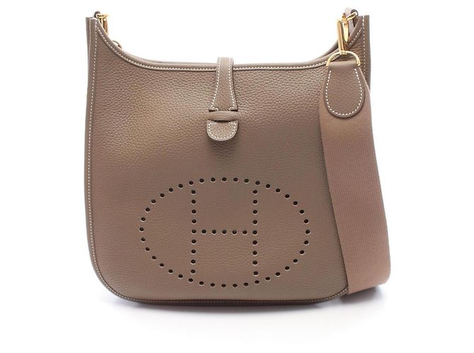 Hermès Sac à main Hermes Evelyne 3 Trois PM Marron Taupe