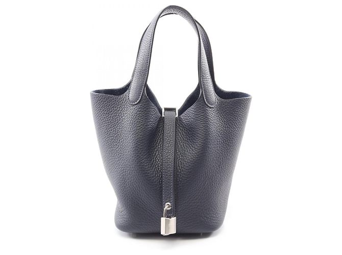 Hermès Sac à main Hermes Picotin Lock PM Bleu Bleu Marine