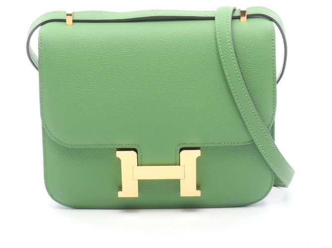Hermès Bolsa de ombro Hermes Constance 3 Mini Verde