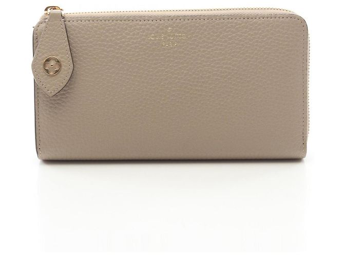 Louis Vuitton Taurillon Leather Long Wallet Beige