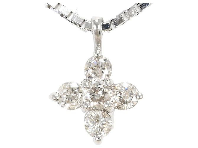 Autre Marque Elegante collana in platino e oro bianco D'oro