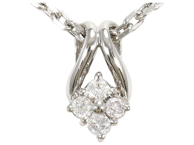 Autre Marque Platin-Halskette mit Diamant