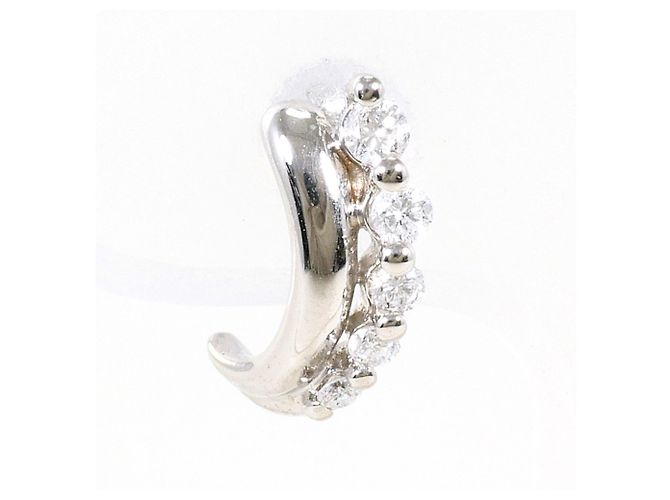 Autre Marque Platin-Halbreif-Ohrringe mit Diamant