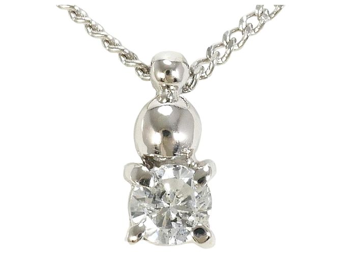 Autre Marque Platin-Halskette PT900/850 mit Diamant