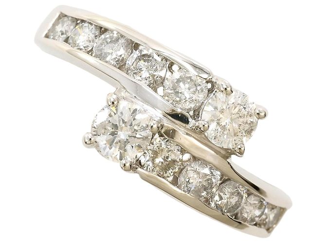 Autre Marque PT900 Platinring mit Diamant