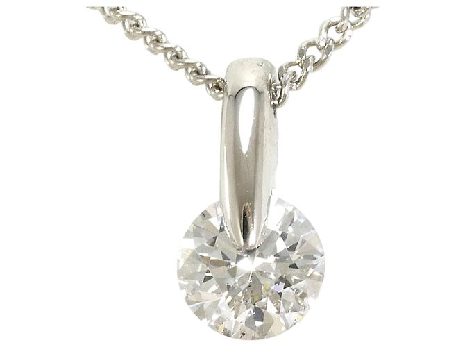 Autre Marque Platinhalskette mit Diamant