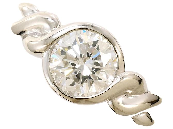 Autre Marque Platinring mit Diamant