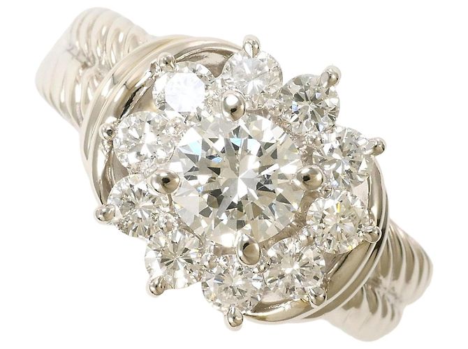 Autre Marque Platin-Diamant-Ring