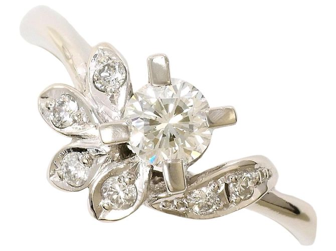 Autre Marque PT900 Platin Diamant Ring