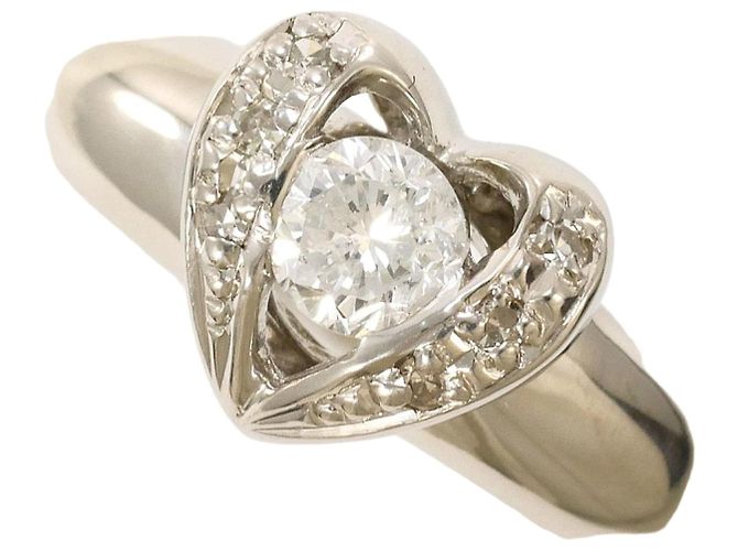 Autre Marque Platinring mit Diamant