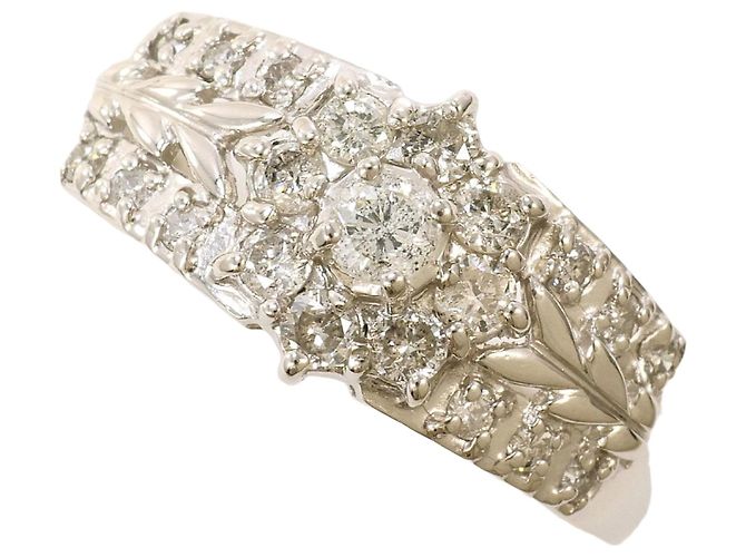 Autre Marque PT900 Platinring mit Diamant