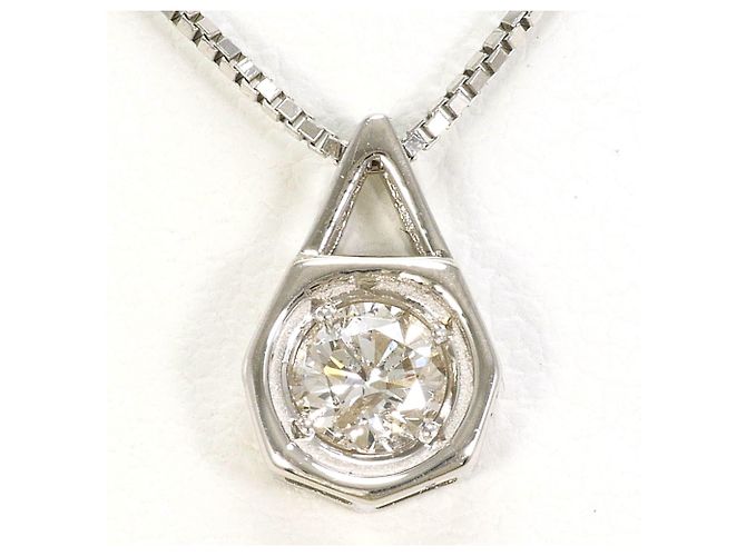 Autre Marque PT850 Platin-Halskette mit Diamant