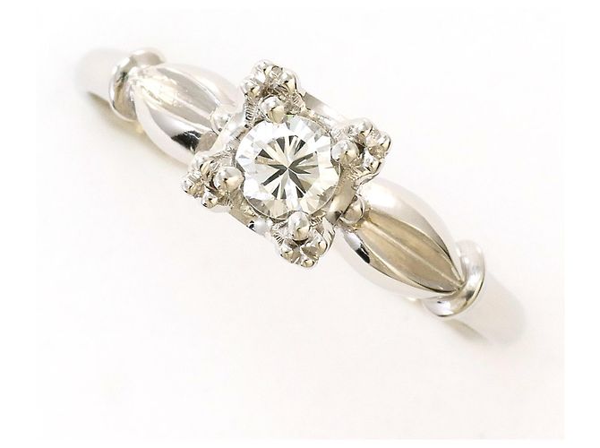 Autre Marque Platinring mit Diamant