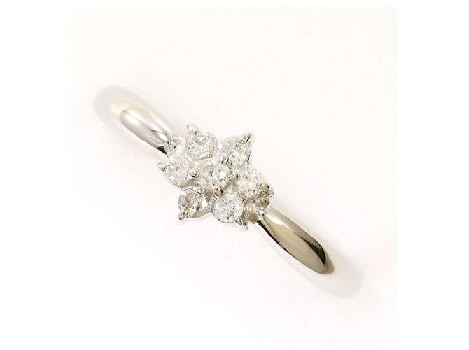 Autre Marque Anillo de banda de platino con diamante