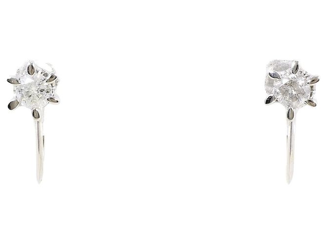 Autre Marque PT900 Platin-Clip-Ohrringe mit Diamanten
